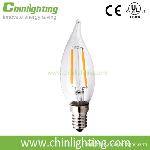 High lumen CA10 110v 1w 2w OEM service decorative led filament lamps light